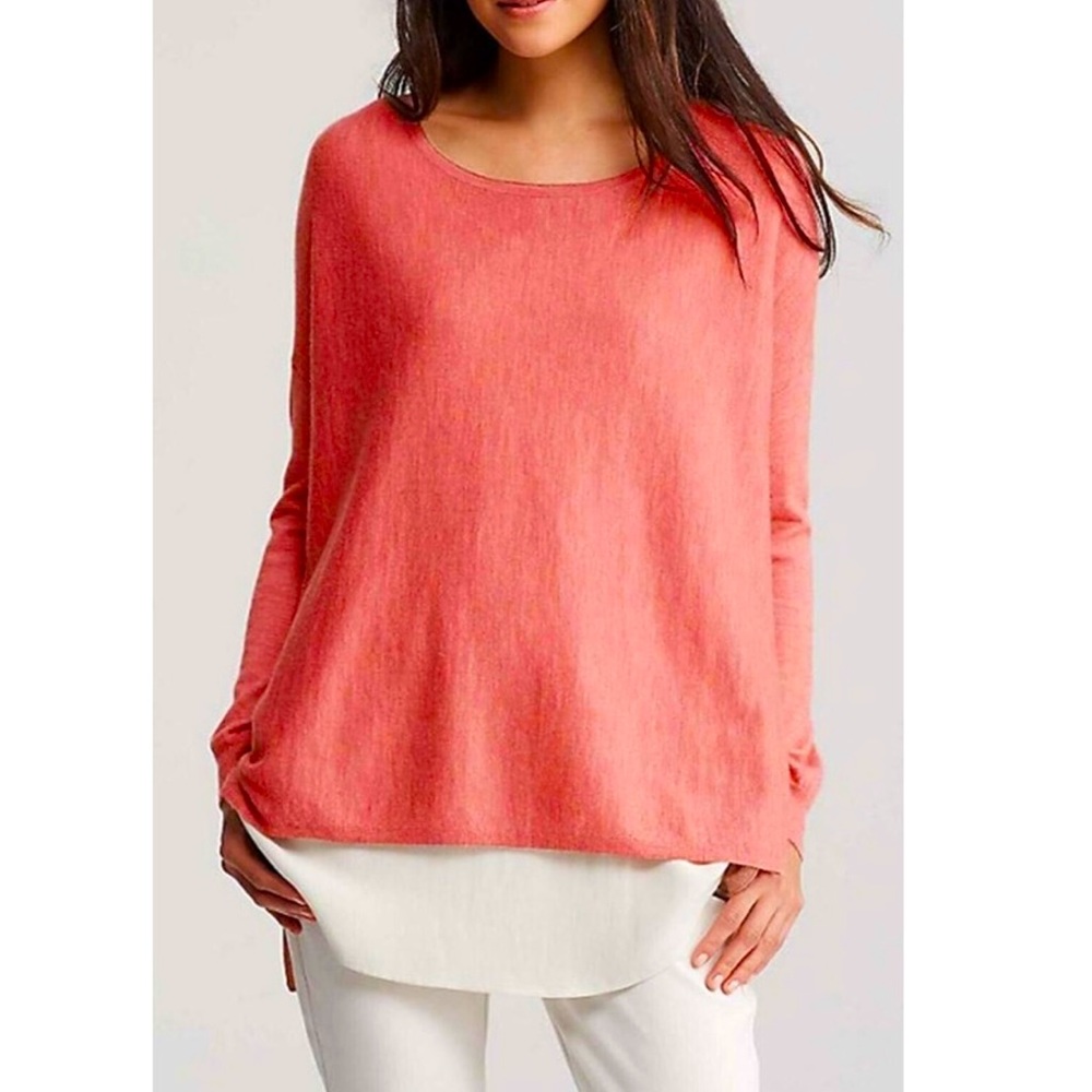 Eileen Fisher Coral Cashmere Sweater Size M *CLOSET CLOSING SALE*
